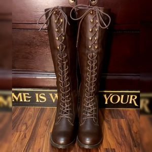 Charlotte Russe Knee High Combat Boots